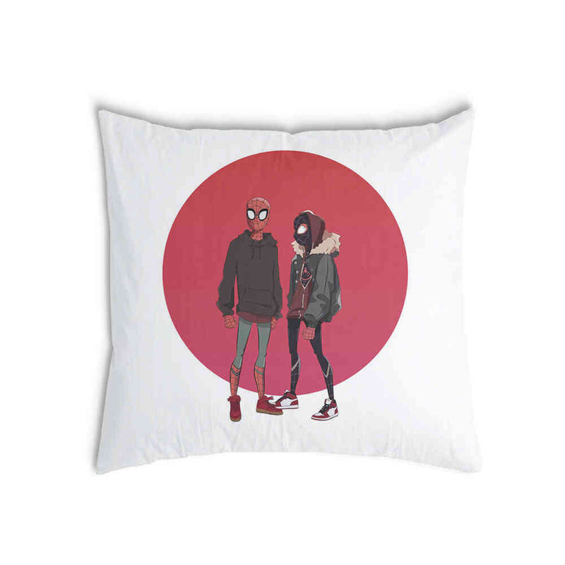 White health pillow with Spiderman