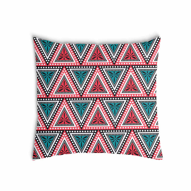Health pillow with colorful triangles