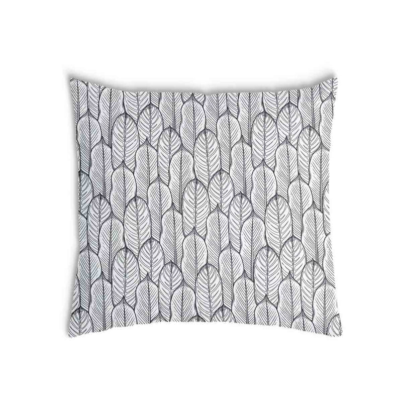 Health pillow, grey with maple leaves.