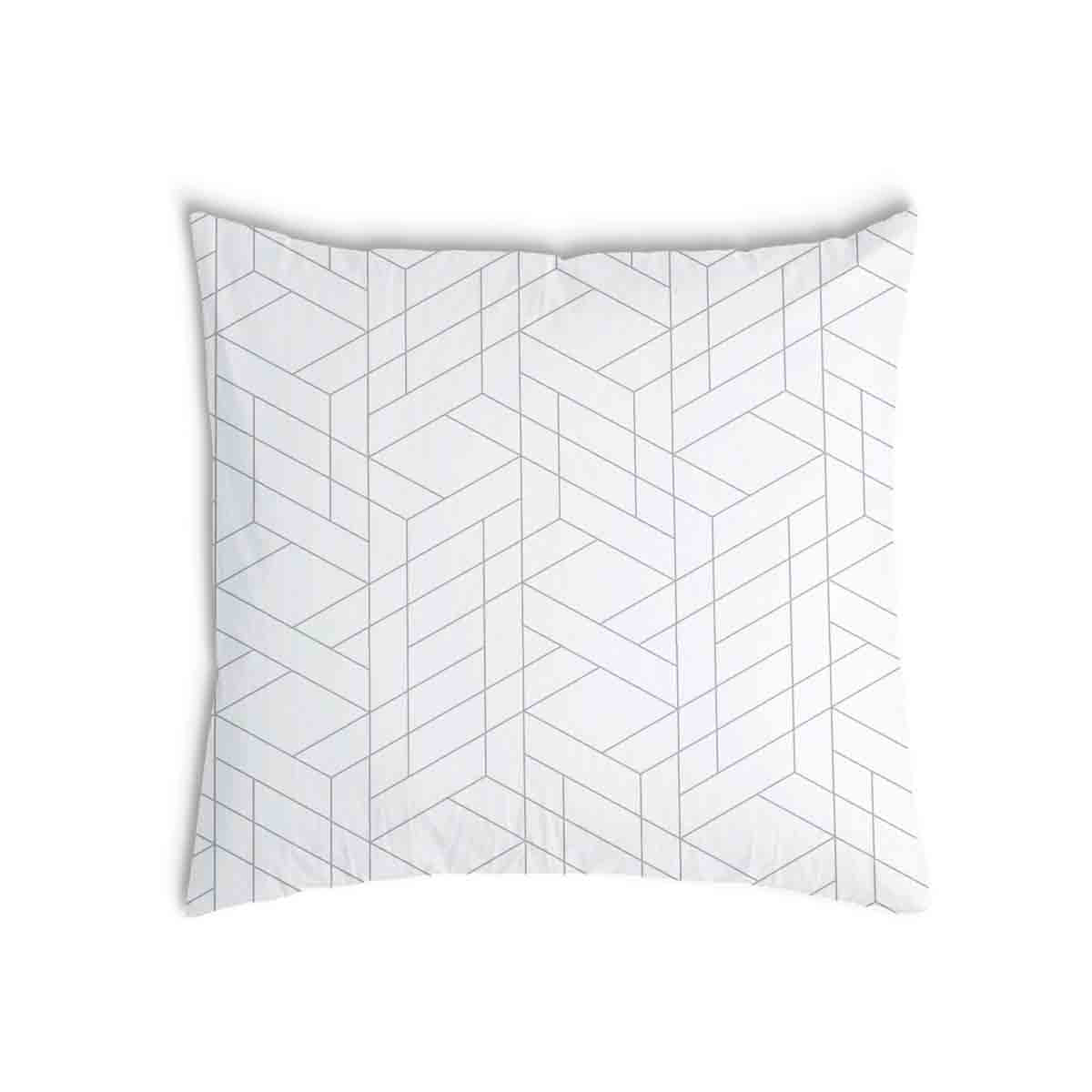 Health pillow white with geometric pattern