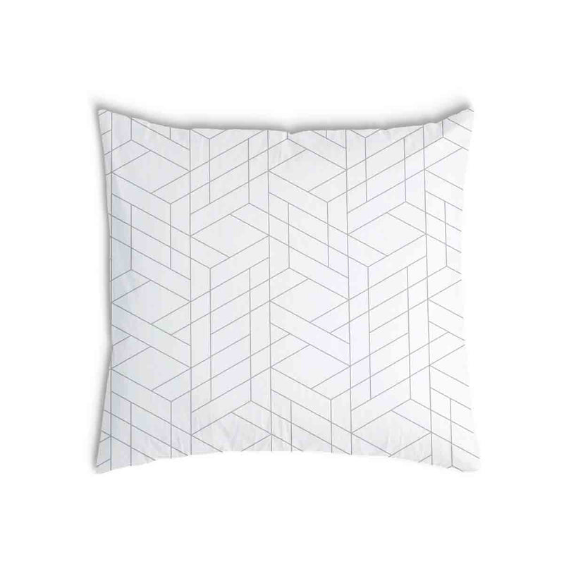 Almohada de salud blanca con patrón geométrico