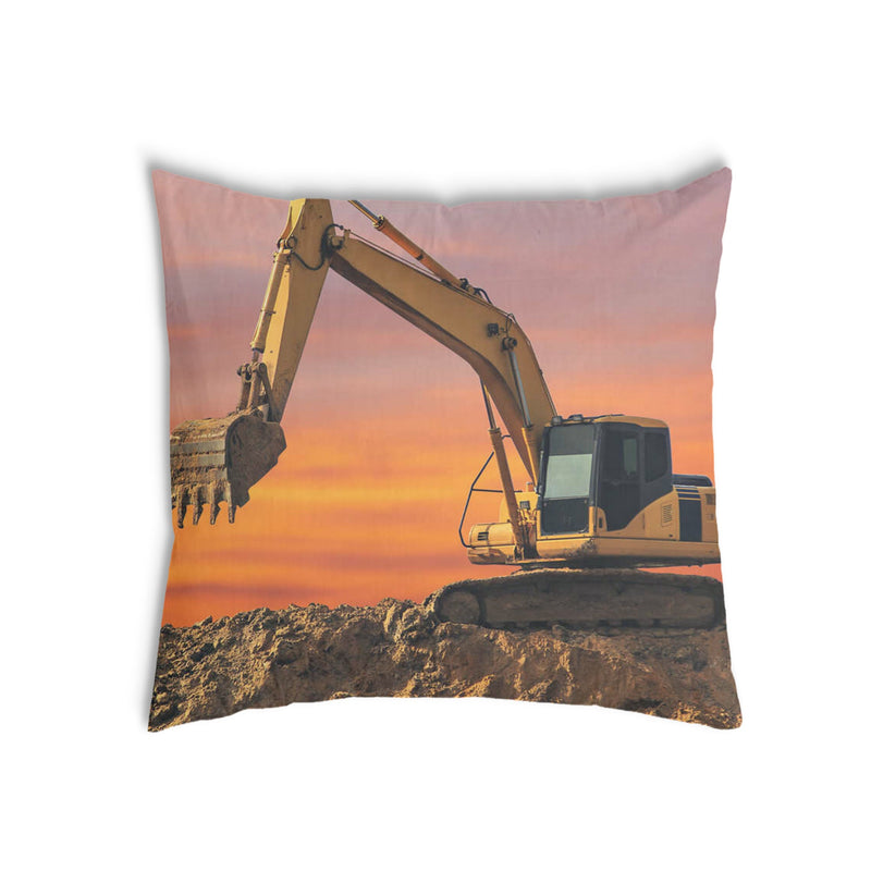Health pillow tractor at sunrise