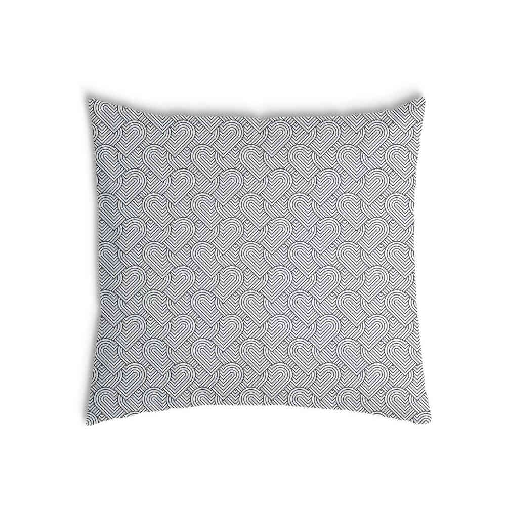 Cuscino salute grigio cuori geometrici
