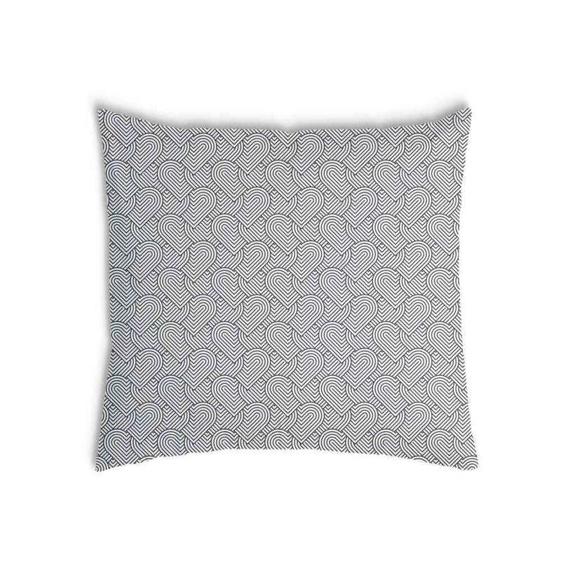 Health pillow grey geometric hearts