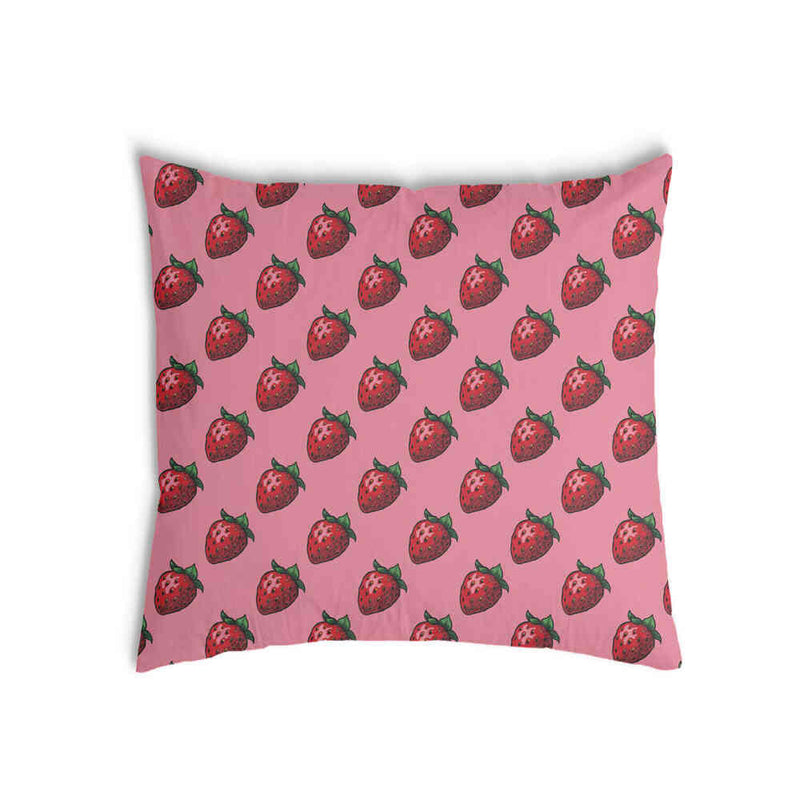 Health pillow pink with strawberries