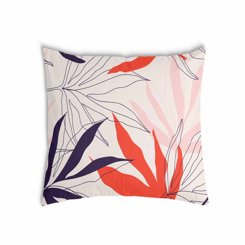 Health pillow beige with colorful leaves
