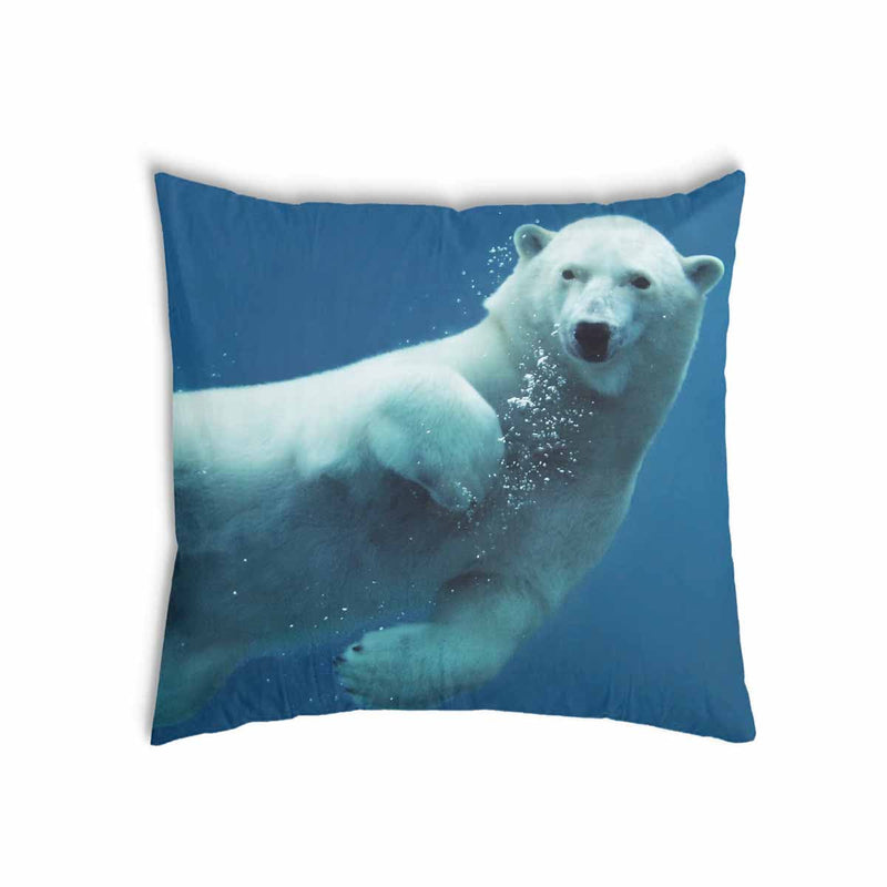 Blue health pillow with polar bear