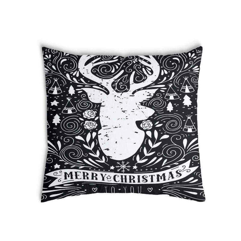 Cuscino salute nero Buon Natale