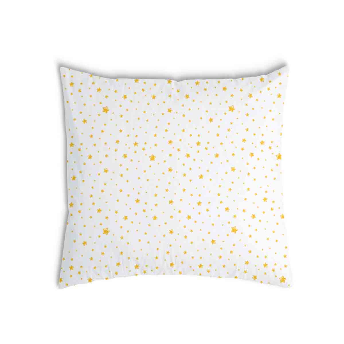 Almohada de salud blanca con estrellas amarillas