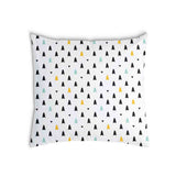 Cuscino salute bianco con piccoli abeti