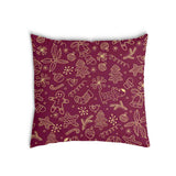 Health pillow, red, with funny Christmas motifs.