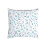 White health pillow with toys