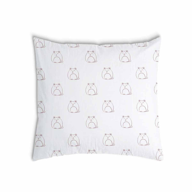 White health pillow with cat