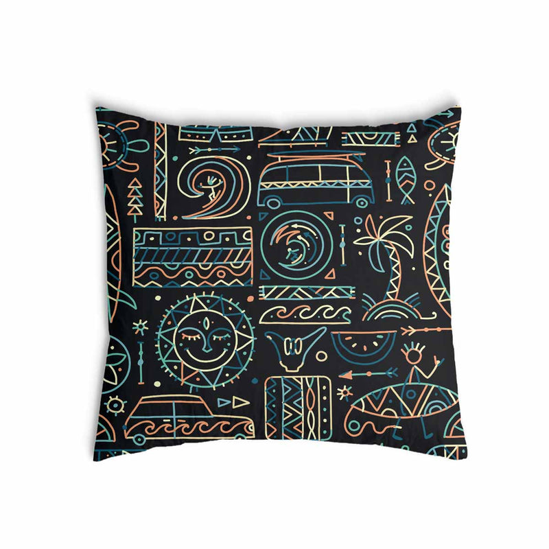 Health pillow with green Hawaiian pattern
