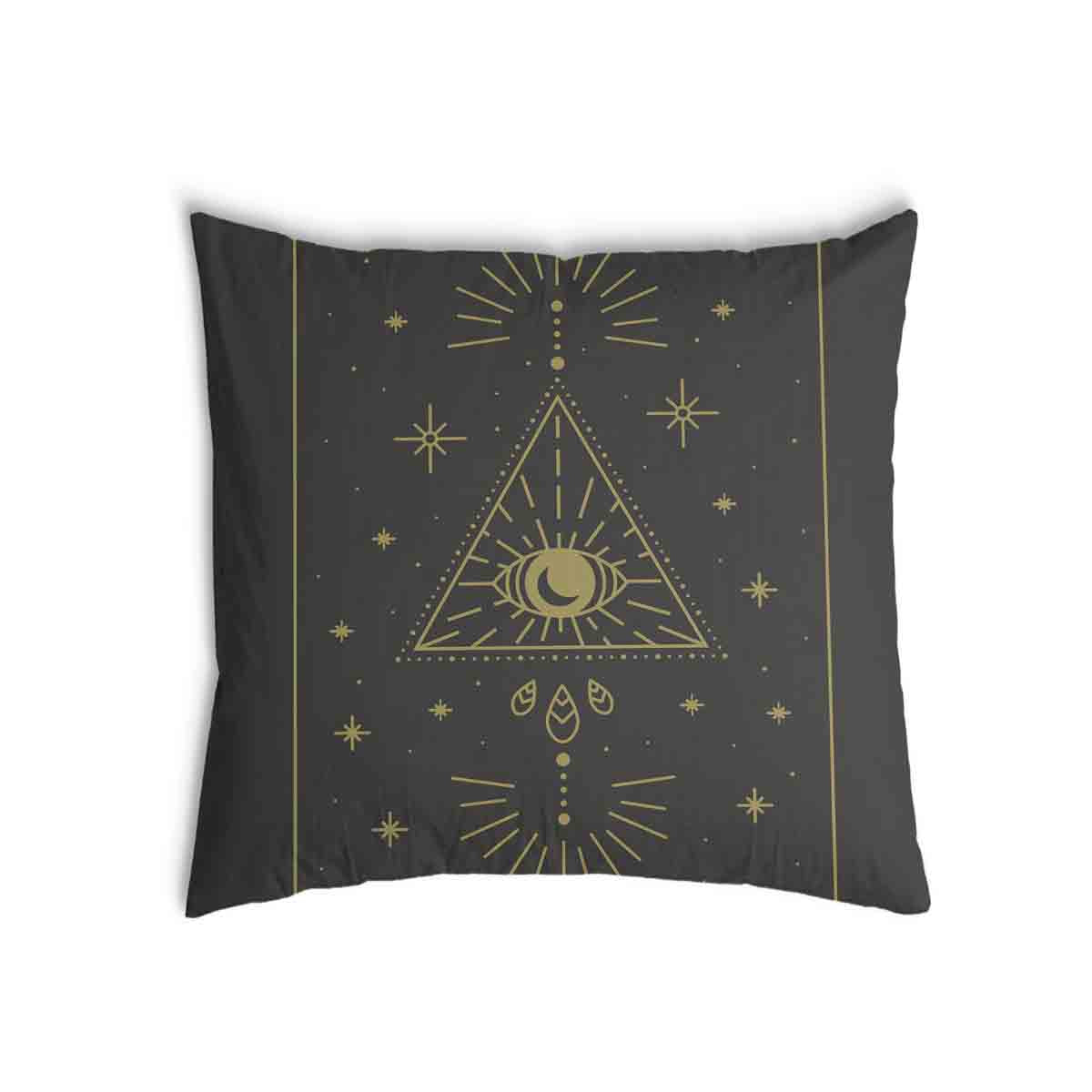 Almohada de salud negra sol y cosmos