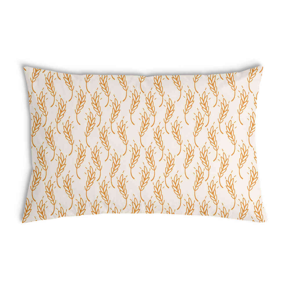Health pillow white with yellow wheat