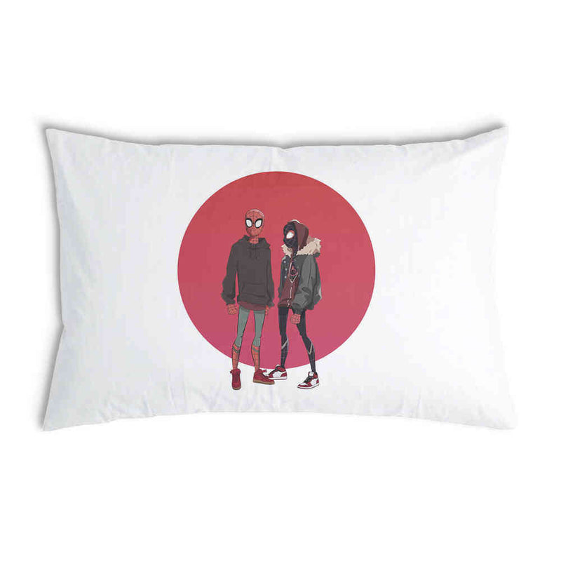 White health pillow with Spiderman