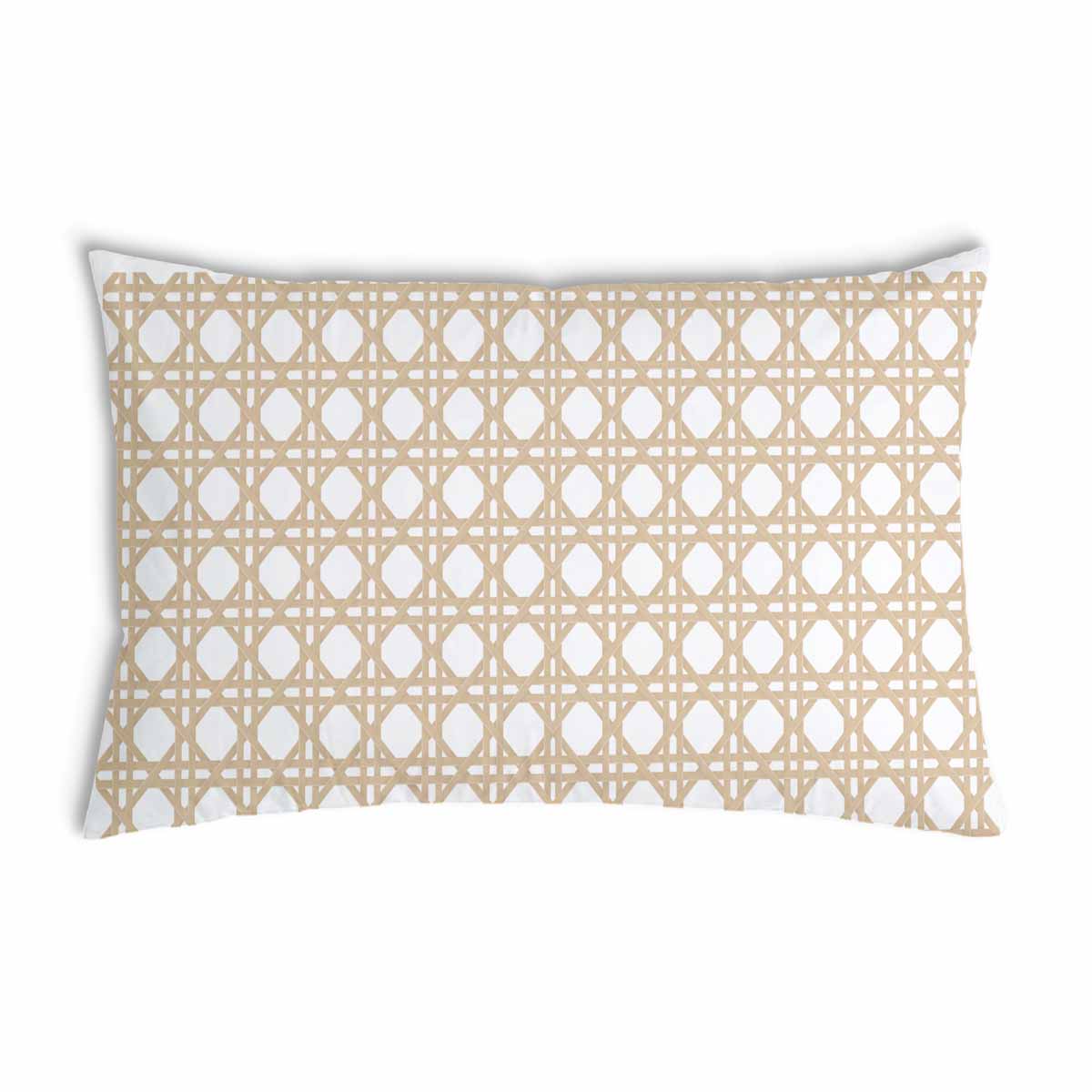 Health Pillow White with Beige Circles