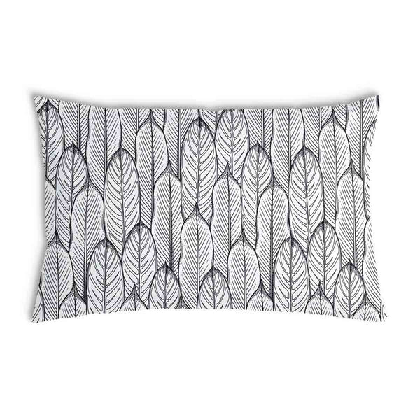 Health pillow, grey with maple leaves.
