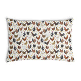 White health pillow with many chickens