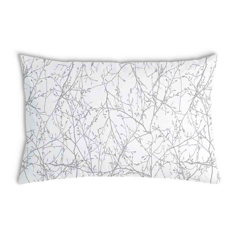 Health pillow white with delicate grey branches