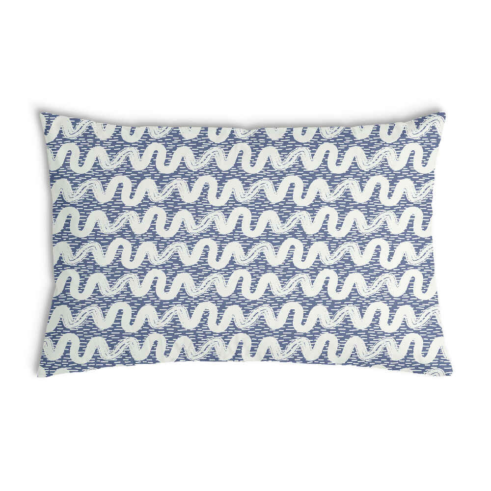 Health pillow blue white waves