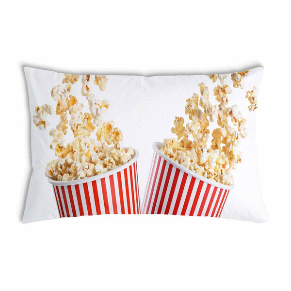 Health pillow white with popcorn