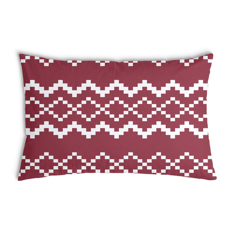 Gezondheidskussen met rood kerstpatroon