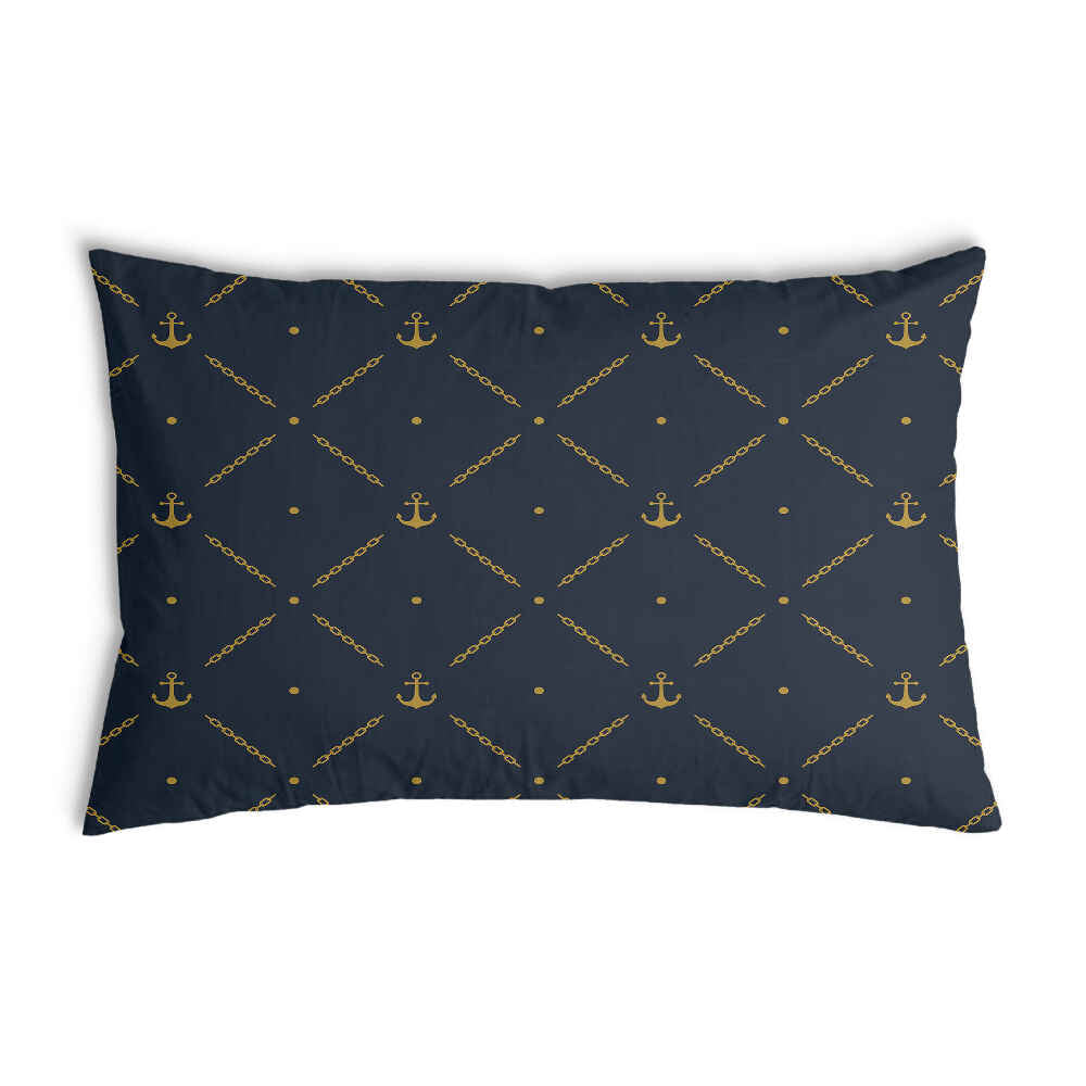 Almohada de salud azul con ancla