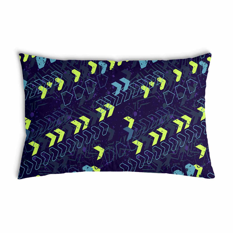 Health pillow dark blue with arrows