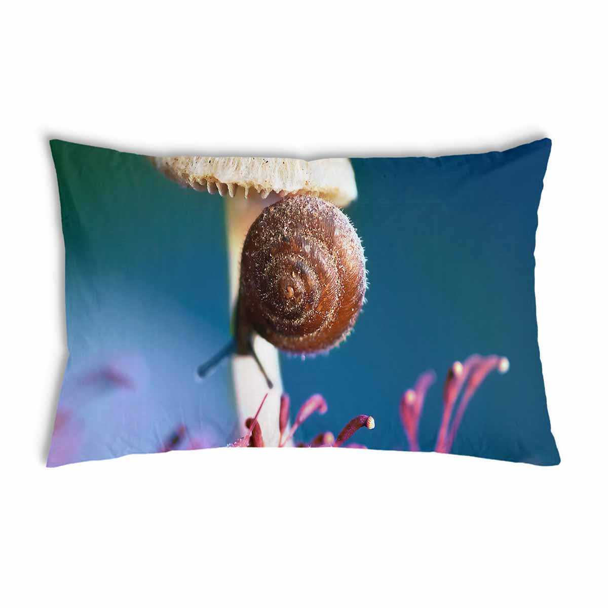 Health pillow with mushroom and snail