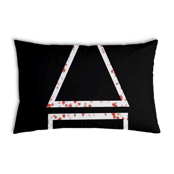 Health pillows, bloody shapes.