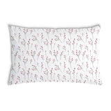 Almohada de salud blanca con delicadas rosas