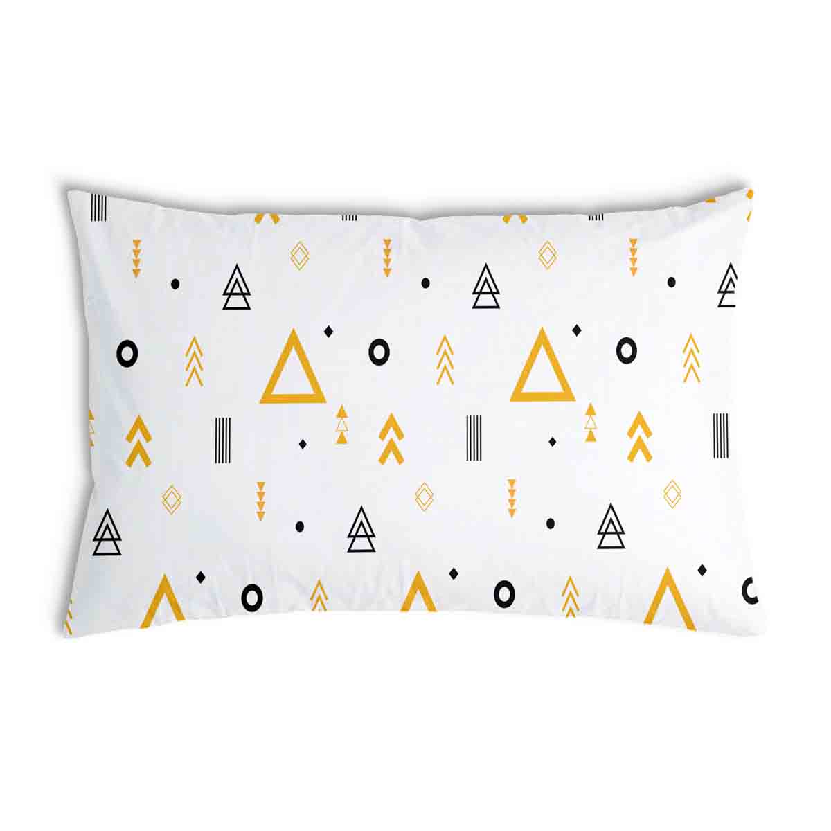 Health pillow white with yellow triangles