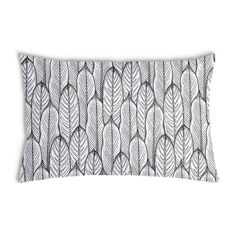 Health pillow, grey with maple leaves.
