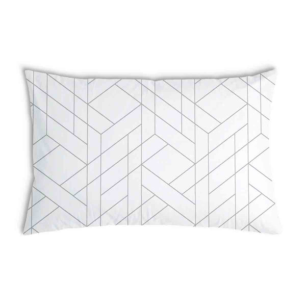 Almohada de salud blanca con patrón geométrico