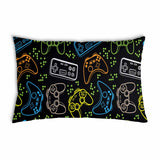 Health pillow black with game consoles