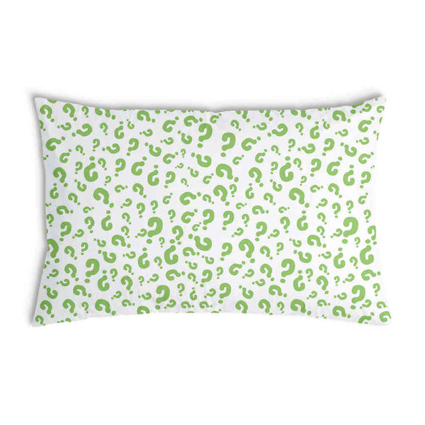 Health pillows with green question marks