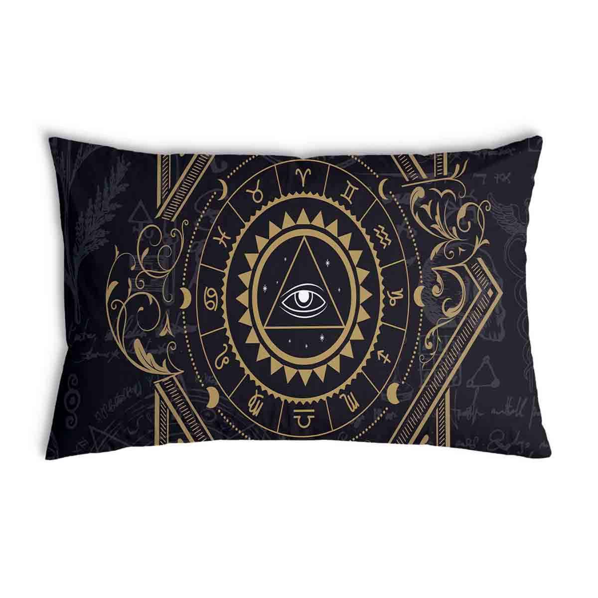 Almohada de salud negra mística mandala