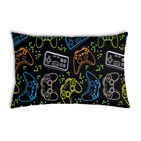 Health pillow black with game consoles