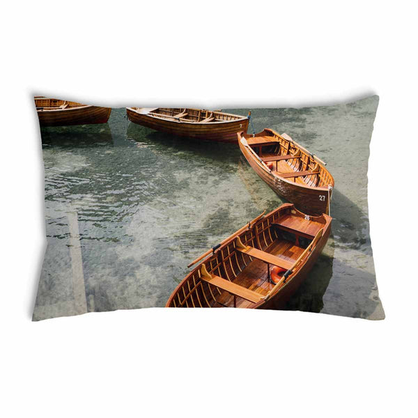 Health pillow lake with boats