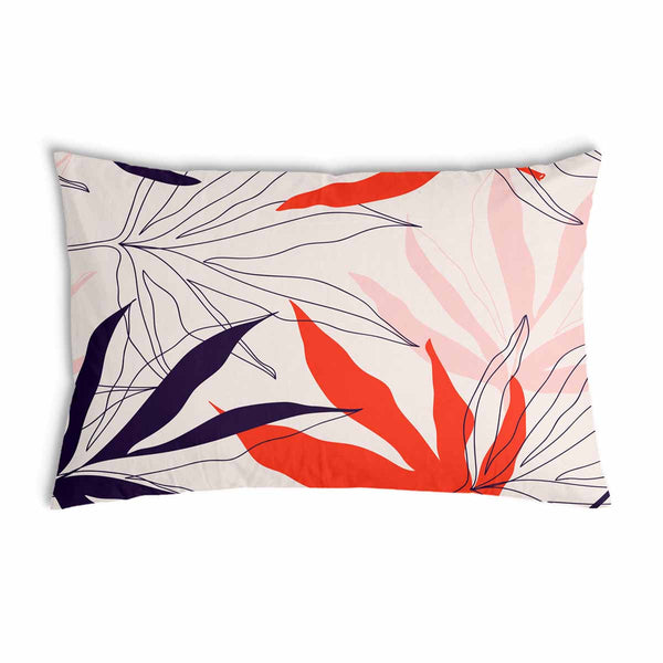 Health pillow beige with colorful leaves