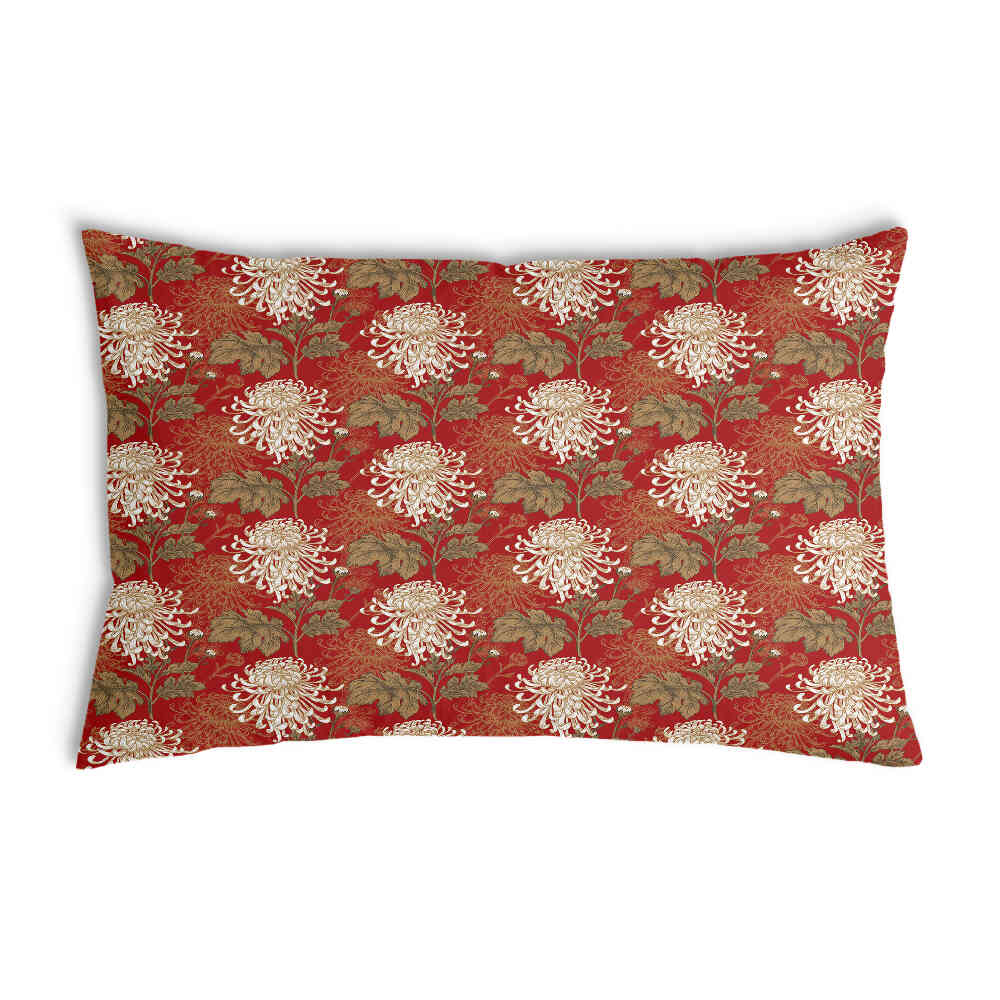 Almohada de salud roja flor grande