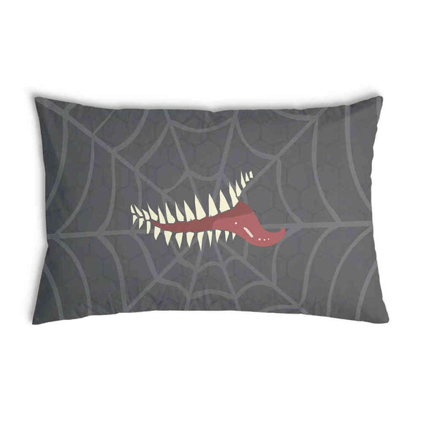 Health pillow, grey, spiderweb pattern.