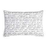 Almohada de salud blanca con inscripción