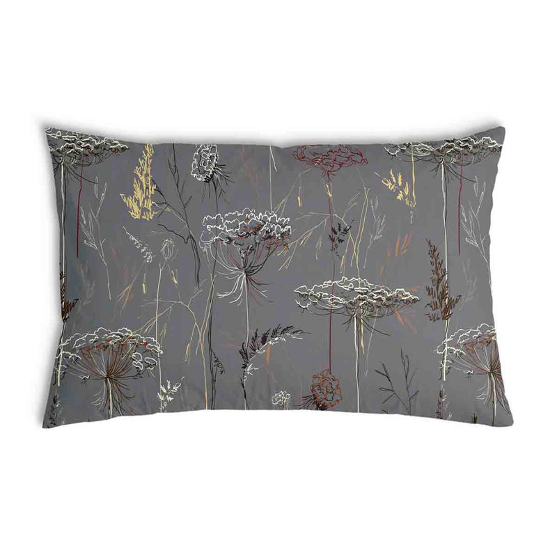 Health pillow, grey with golden plants