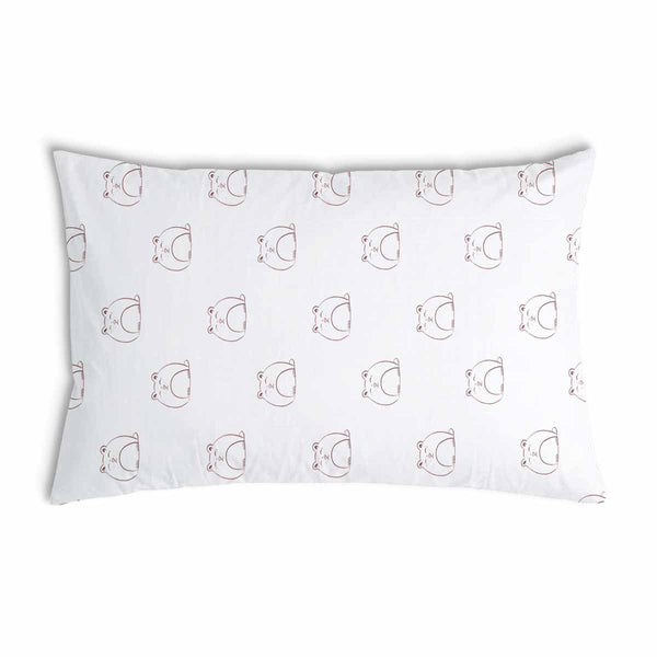 White health pillow with cat