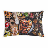 Health pillow with a plate of sausage