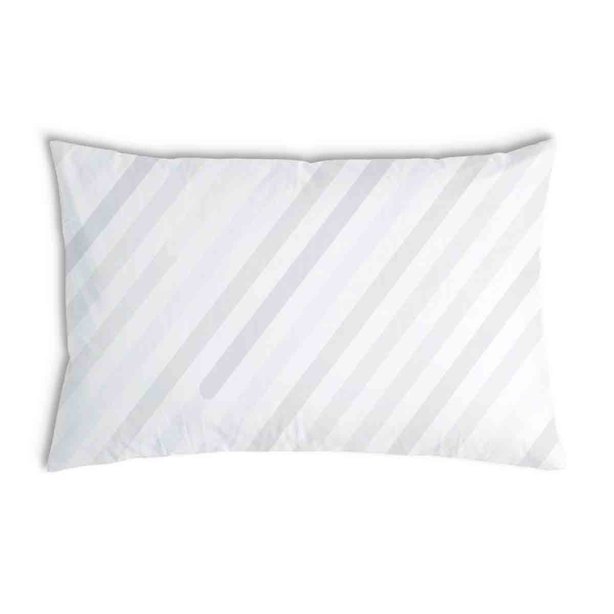 Health pillow white with delicate stripes
