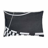 Health pillow, dark gray with white stripes